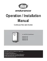 Предварительный просмотр 1 страницы Dux Endurance 16 Operation & Installation Manual