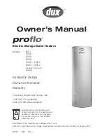 Dux Proflo 125S1 Owner'S Manual preview