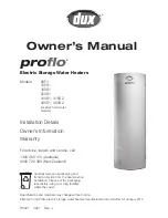 Dux Proflo 125S1 Owner'S Manual предпросмотр