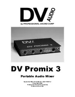 Предварительный просмотр 1 страницы DV Audio Promix 3 Operation Manual