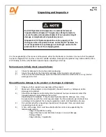 Preview for 5 page of DV Systems A5 (T) Installation And Service Manual