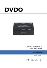 DVDO DVDO-VGAHDMI-1 User Manual preview