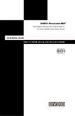 Preview for 1 page of DVDO PrecisionSDI Installation Manual