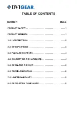 Предварительный просмотр 2 страницы DVIGear DVI-23 FO Series User Manual