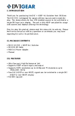 Preview for 3 page of DVIGear DVI-4141 User Manual