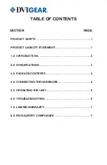 Preview for 2 page of DVIGear DVI-7171b User Manual