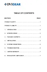 Preview for 2 page of DVIGear DVI-7335 User Manual