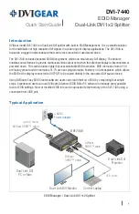Предварительный просмотр 1 страницы DVIGear DVI-7440 Quick Start Manual