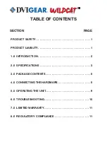 Предварительный просмотр 2 страницы DVIGear WILDCAT DVI-7570 User Manual