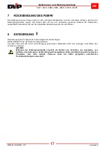 Preview for 40 page of DVP LB.5 Operating And Maintenance Instructions Manual