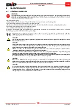 Preview for 20 page of DVP TDC 150 Operating And Maintenance Instructions Manual