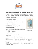 DVS DVS-5E Operating Manuallines preview