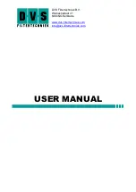 Предварительный просмотр 1 страницы DVS FILTER CONTROL User Manual