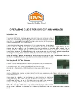 DVS G3 Operating Manual предпросмотр