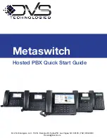 Предварительный просмотр 1 страницы DVS Metaswitch Quick Start Manual