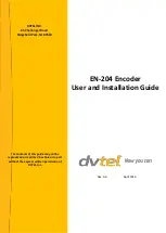 Preview for 1 page of DVTEL Ariel EN-204 User And Installation Manual