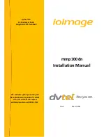 Preview for 1 page of DVTEL ioimage mmp100dn Installation Manual