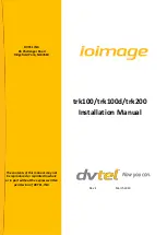 Preview for 1 page of DVTEL ioimage trk100 Installation Manual