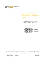 Preview for 1 page of DVTEL Quasar CP-3211-180 User And Installation Manual