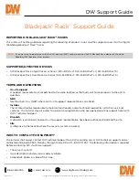 DW Blackjack Rack DW-BJRR2P T Series Support Manual предпросмотр