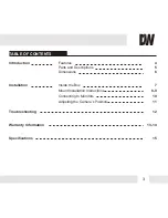 Предварительный просмотр 3 страницы DW DWC-MC352 Manual