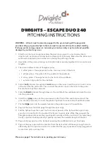 Dwights Outdoors ESCAPE DUO 240 Pitching Instructions preview