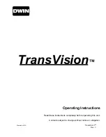 Preview for 1 page of Dwin TransVision Operating Instructions Manual