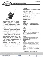 Dwyer Instruments 485B Specification And Operating Instructions предпросмотр