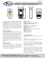 Preview for 1 page of Dwyer Instruments DKT-1 Installation And Operating Instructions