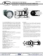 Предварительный просмотр 1 страницы Dwyer Instruments PHOTOHELIC 3000 SERIES SGT Specifications-Installation And Operating Instructions