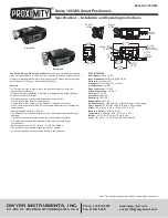 Preview for 1 page of Dwyer Instruments PROXIMITY 185 Series Specifications-Installation And Operating Instructions