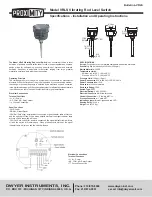 Предварительный просмотр 2 страницы Dwyer Instruments PROXIMITY VRLS-01 Installation And Operating Instructions