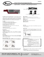 Dwyer Instruments TH2-10 series Specifications-Installation And Operating Instructions предпросмотр