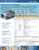 Preview for 1 page of DXG DXG-595V Specification Sheet