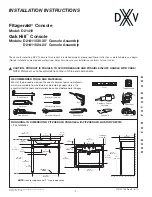 DXV FITZGERALD Console Installation Instructions preview