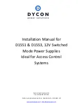 Preview for 1 page of Dycon D1551 Installation Manual