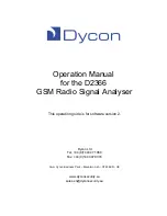 Предварительный просмотр 1 страницы Dycon D2366 Operation Manual