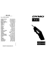 Dymo 1540 Instruction Manual preview