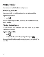 Preview for 22 page of Dymo LabelManager 260P User Manual