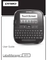 Preview for 1 page of Dymo LabelManager 500 Touch Screen Label Maker User Manual