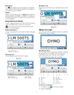 Preview for 8 page of Dymo LabelManager 500 Touch Screen Label Maker User Manual