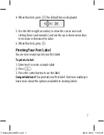 Preview for 7 page of Dymo LETRATAG 100T User Manual