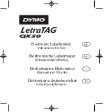 Dymo LetraTAG QX50 Instructions For Use Manual предпросмотр