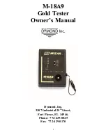 Preview for 1 page of Dymond M-18A9 Owner'S Manual