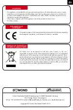 Предварительный просмотр 8 страницы Dymond Powerbase 250 Instruction