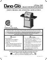 Предварительный просмотр 1 страницы Dyna-Glo DGP350NP and User'S Manual And Operating Instructions