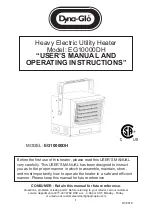 Предварительный просмотр 1 страницы Dyna-Glo EG10000DH User'S Manual And Operating Instructions