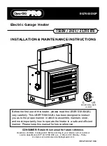 Dyna-Glo EG7500DGP Installation & Maintenance Instructions Manual предпросмотр