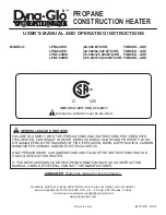 Preview for 1 page of Dyna-Glo LPFA125WH User'S Manual And Operating Instructions