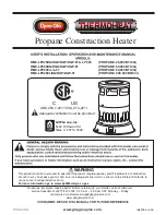 Preview for 1 page of Dyna-Glo RMC-LPC200DG User'S Installation, Operation And Maintenance Manual